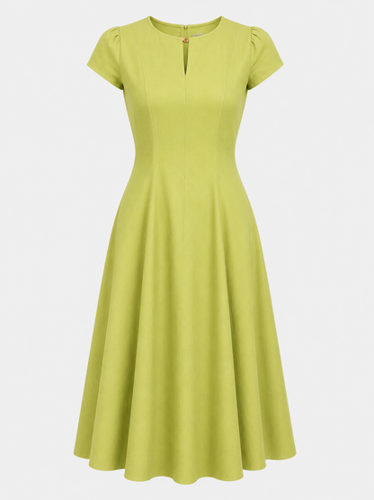 Getailleerde Maxi-jurk met Knoopdetail