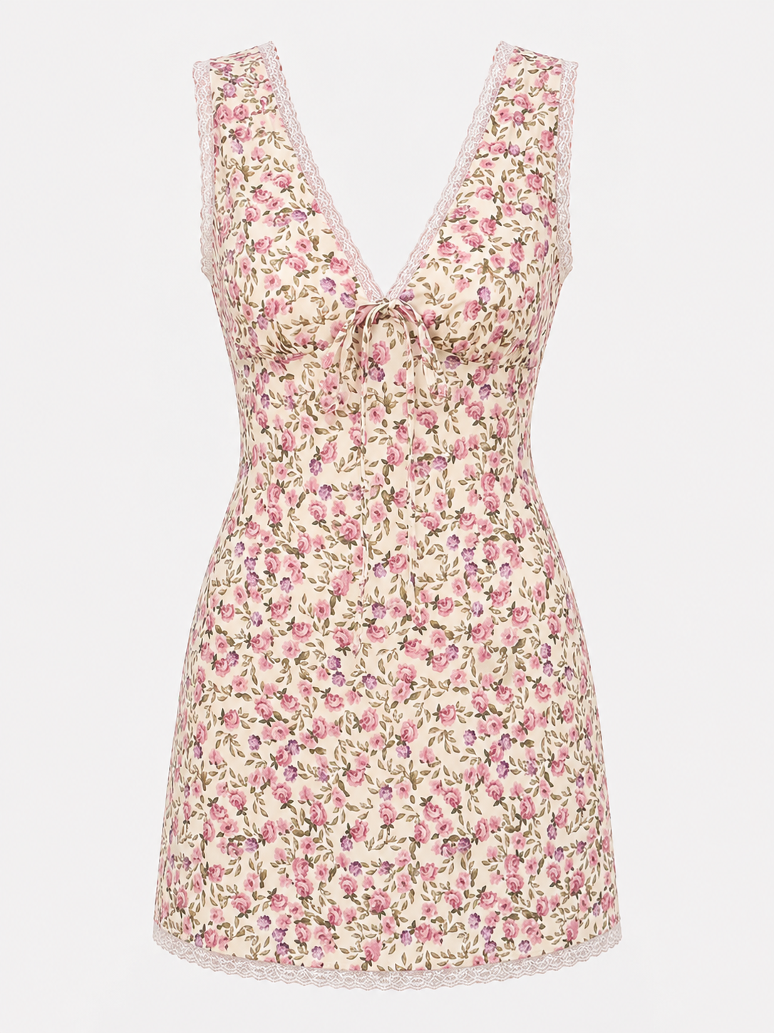 Bloemenprint Jurk met V-hals